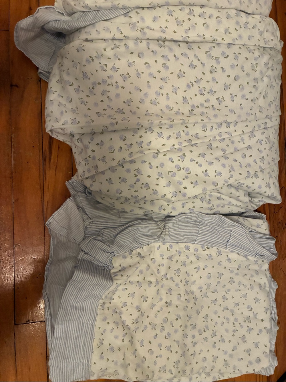Blue Floral Duvet Cover - Twin